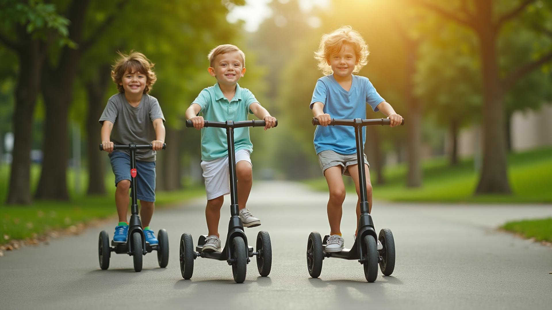Kids Using Scooters Three-Wheeled Kids' Scooters - Build Confidence and Joy